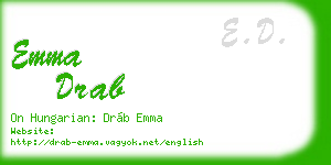 emma drab business card